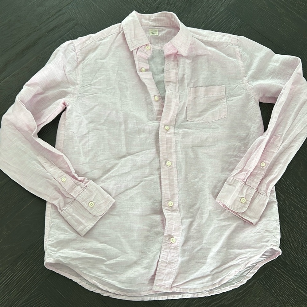 Crewcuts Pink Linen Boys shirt Sz 14